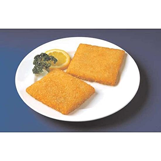 Japanese Bread Crumb Crispy Style Raw Breaded Square Cod, 4 Ounce of 240 Pieces Per Bag, 6 Pound - 10 per case. 549451703