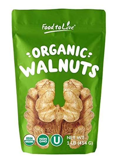Organic California Walnuts Halves & Pieces, 1 Pound – N