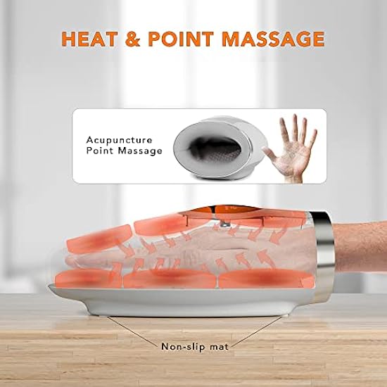 Breo WOWOS Hand Massager with Heating Function, APP Control, Cordless, Smart Massage for Lady, Finger, Hand Pain Relief 280819399