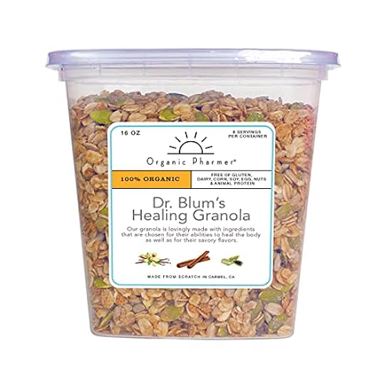 Organic granola cereal, Gluten, Dairy, Soy and Nut-Free. Deliciously Hand-Crafted for anti-inflammatory diets, sensitive diets. Dr Blum´s Healing granola, 4 pack/2 pack 712688433