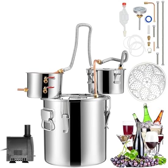 LMRSTOO Alcohol Still 5 Gal, 3 Stainless Steel Pots Moo