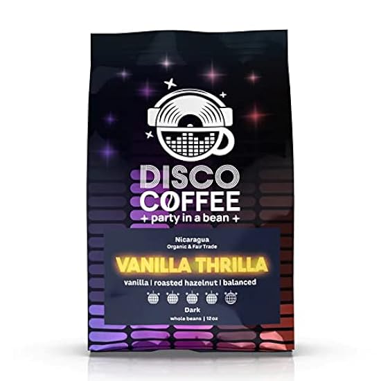 Disco Coffee Organic Dark Roast Vanilla Thrilla Coffee 