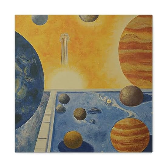 Planets in Neoclassicism - Canvas 16″ x 16″ / Premium G