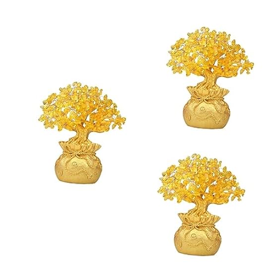 Abaodam 2pcs Home Accessories Decor House Decorations for Home Office Desk Decorations Prosperity Tree Statue Crystal Money Chakra Gemstone Tree Money Grass Cash Cow Statuette Lucky Tree 530287279