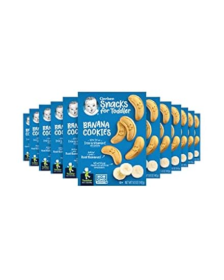 Gerber Snacks for Baby Banana Cookies, 5 Ounce (Pack of