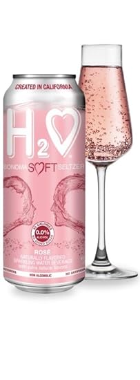 H2o (Limited Vintage) Jam-packed with flavor plus Hydrating Minerals | The Only NA with Science Research | California White Wine Infused Refreshment, 0.0% Non-Alcoholic, (Sparkling Rose, Pack of 6-12 Fl oz) 933427733