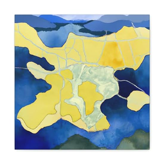 Archipelago Abstract Dreaming - Canvas 16″ x 16″ / Prem