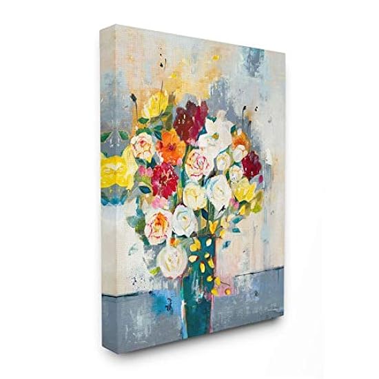 Stupell Industries Roses and Daisies Colorful Abstract 