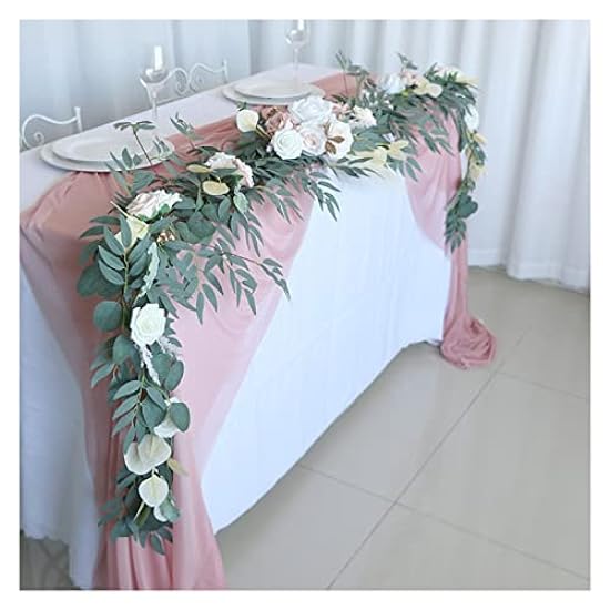 TEMKIN Simulation Rose Long Strip Table Flower Lengthened encryption Outdoor Wedding Layout Stage Background Vine Arch Flower 788019222
