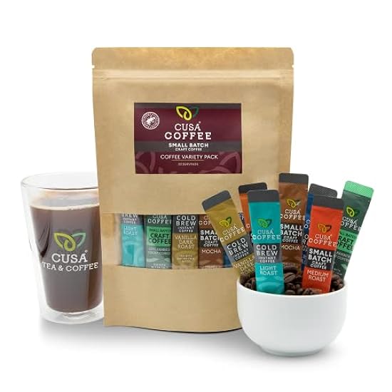 Cusa Tea Instant Coffee Variety Packets | Light Medium 