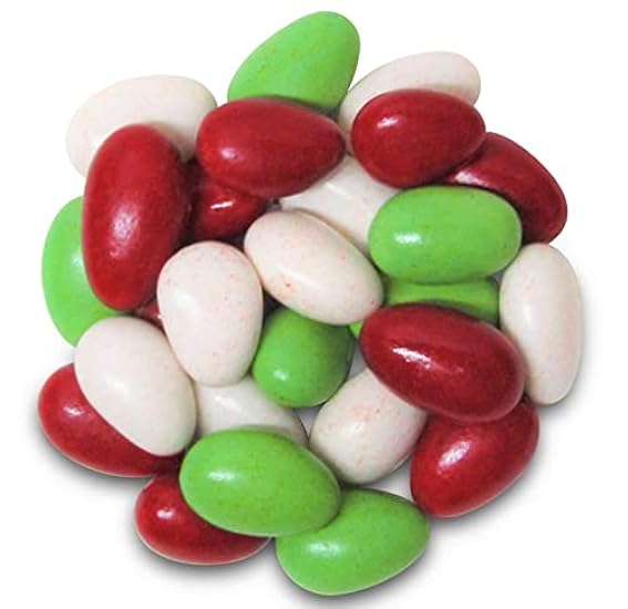 Holiday White, Red & Green Jordan Almonds by Its Delish