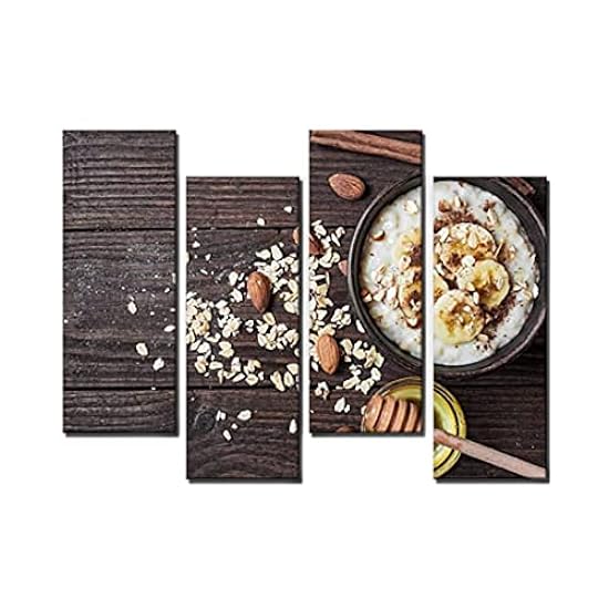 Wocatton Homemade granola with coconut and almonds Wall Art Background Decor Pictures Print On Canvas Art Stretched and Framed Perfect Home Decoration 980461064