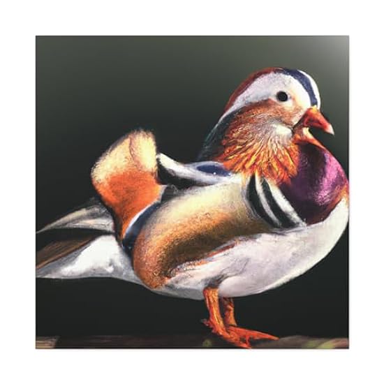 Mandarin Ducks In Harmony - Canvas 36″ x 36″ / Premium Gallery Wraps (1.25″) 196130254