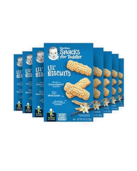 Gerber Snacks for Baby Lil Biscuits, 4.44 Ounce (Pack of 8) 55485736