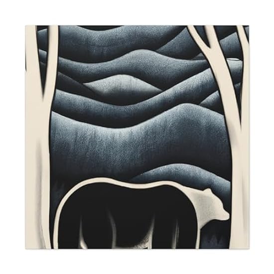 Black Bear Surrealism - Canvas 36″ x 36″ / Premium Gallery Wraps (1.25″) 98940642