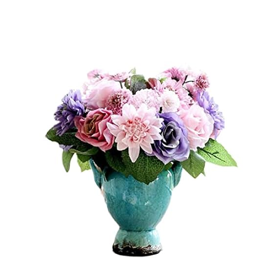 Vase Fake Flower Bouquet Set Simulation Rose Decoration Home Living Room Decoration (Size : Style Three) 915761828
