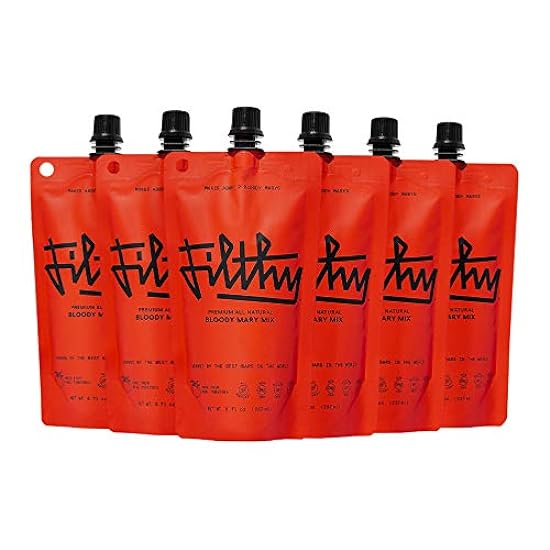 Filthy Bloody Mary Mix, All-Natural, 8 Oz Pouch, 6 Pack 61752983