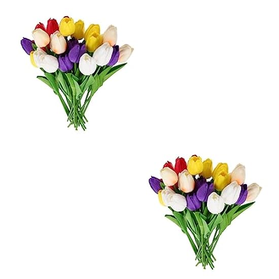 BESPORTBLE 50 Pcs Simulation Tulip Flower Vases Decorat
