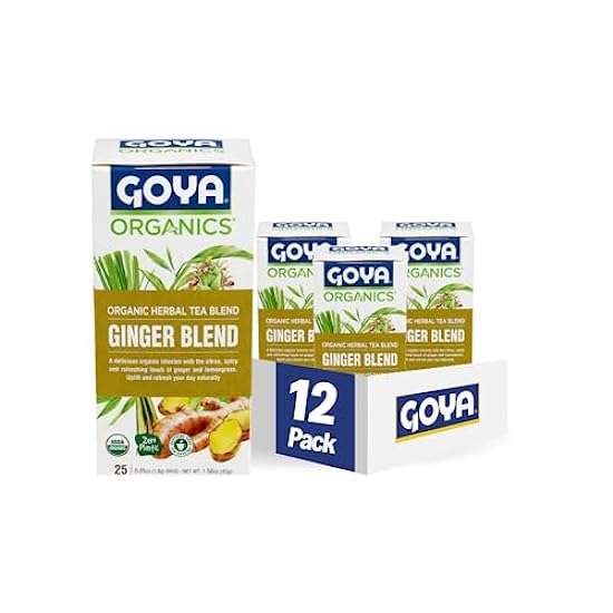 Goya Organic Ginger Tea Blend, 1.58 Ounce (Pack of 12) 