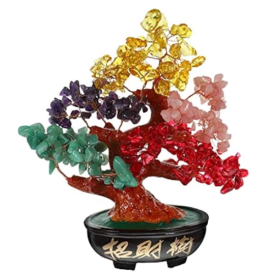 Abaodam 1pc Crystal Lucky Tree Gemstone Bonsai Crystal Bonsai Tree Crystal Bonsai Decor Desktop Adornment Dining Table centerpieces Craft Ornament Money Tree Office Resin Chinese Style 905208709