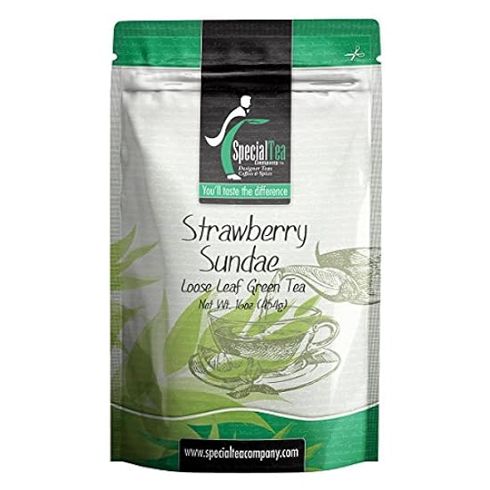 Special Tea Strawberry Sundae Loose Leaf Green Tea, 16 