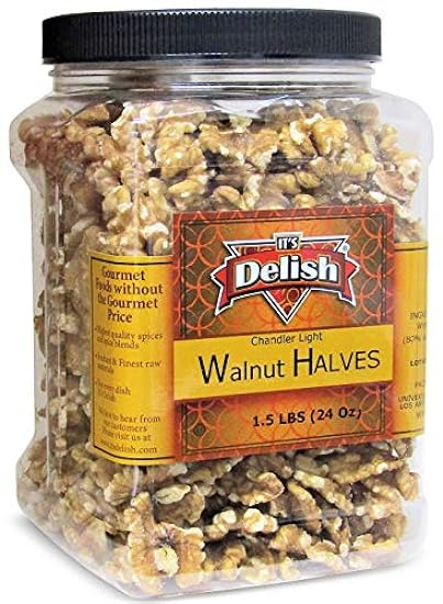 Premium Chandler Raw Walnuts Halves by Its Delish, 24 o