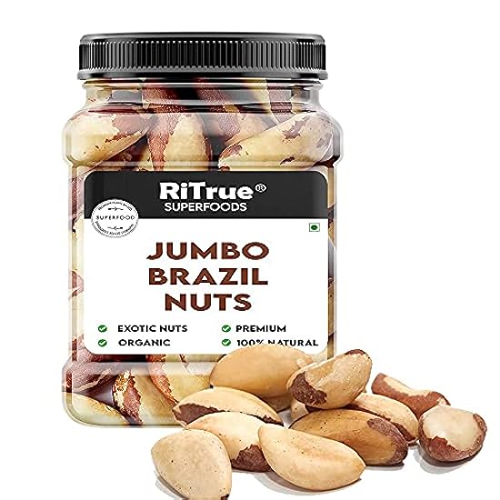 DKM 24 Karat RiTrue - Jumbo Brazil Nuts Organic - 250 Gm - Handpicked | Non GMO | Vegan | Unsalted | Raw | Selenium Rich 91134866