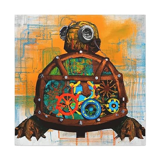 Sea Turtle Clockwork Dreams - Canvas 36″ x 36″ / Premiu
