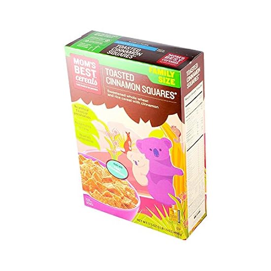 Moms Best Naturals, Toasted Cinnamon Squares, 17.5 Ounc
