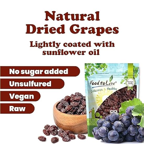 Sultana Raisins, 16 Pounds – Natural Dried Grapes for Baking, Snacking, and Trail Mixes. No Sugar Added, Unsulfured, Lightly Coated with Sunflower Oil. Perfect Pantry Staple. Paleo Fruit in Bulk 285636818