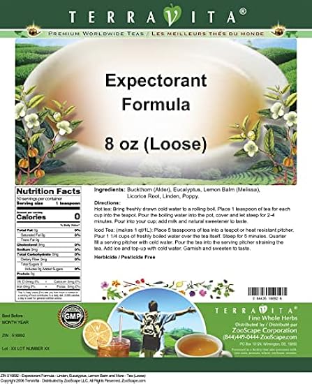 Expectorant Formula - Linden, Eucalyptus, Lemon Balm and More - Tea (Loose) (8 oz, ZIN: 516892) - 3 Pack 410560141