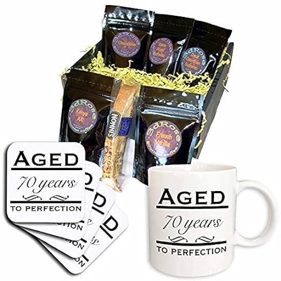 3dRose cgb_157399_1 Aged 70 Years to Perfection-Coffee 