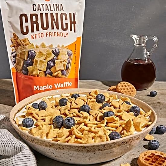 Catalina Crunch Maple Waffle Keto Cereal 4 Pack (9oz Bags) | Low Carb, Sugar Free, Gluten Free | Keto Snacks, Vegan, Plant Based Protein | Breakfast Protein Cereals | Keto Friendly Food 259493898