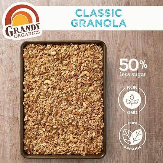 Grandy Organics 10lb Bulk Bag Organic Granola - Classic Granola with Organic Oats, Pumpkin Seeds, Walnuts & Cashews - Low Sugar, Dairy Free, High Protein Granola, Non-GMO & Kosher 323362756