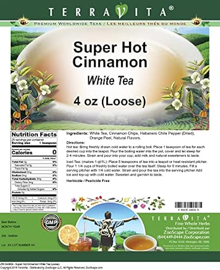 Super Hot Cinnamon White Tea (Loose) (4 oz, ZIN: 544834) 670538422