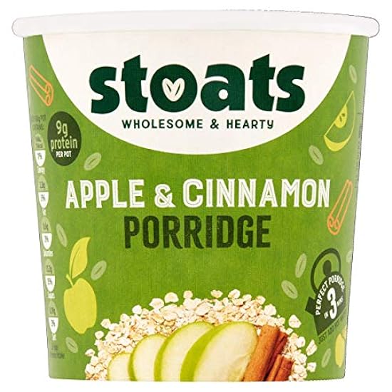 Stoats Apple and Cinnamon Porridge Pot 60 g (Pack of 16