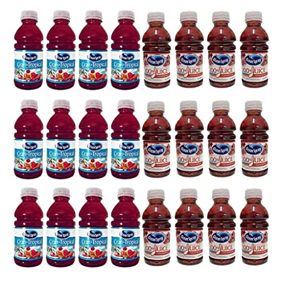 Ocean Spray Cran Tropical And 100% Cranberry Variety Pack 10 fl oz 24 Pack by QUALITATT 10 169723352