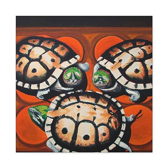 Turtle Majesty Portrait - Canvas 16″ x 16″ / Premium Ga