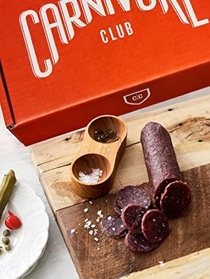Carnivore Club Gift Box (Gourmet Food Gift) 5 Italian Meats Sampler From Nduja Artisans - Comes in a Premium Gift Box - Food Basket - Great with Crackers Cheese Wine - Ultimate Gift for Meat Lovers 240965969