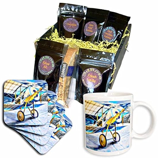 3dRose Biplane In The Snowy Mountains Image Of Light Infused... - Coffee Gift Baskets (cgb-365043-1) 238325155