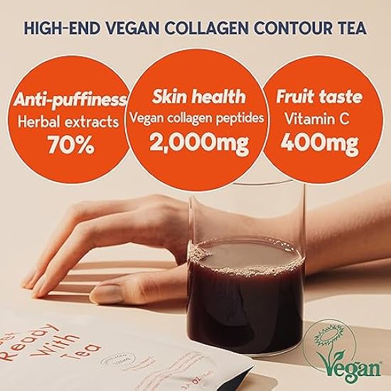 DR.GU T.SLIM Korean Collagen Supplements - Mixed Berry Taste | Korean Vegan Collagen Peptides and Herbal Extracts Liquid | 20 Packs (1 Box) - Your Go-to for Glowing Face - Get Ready with Tea 777558746