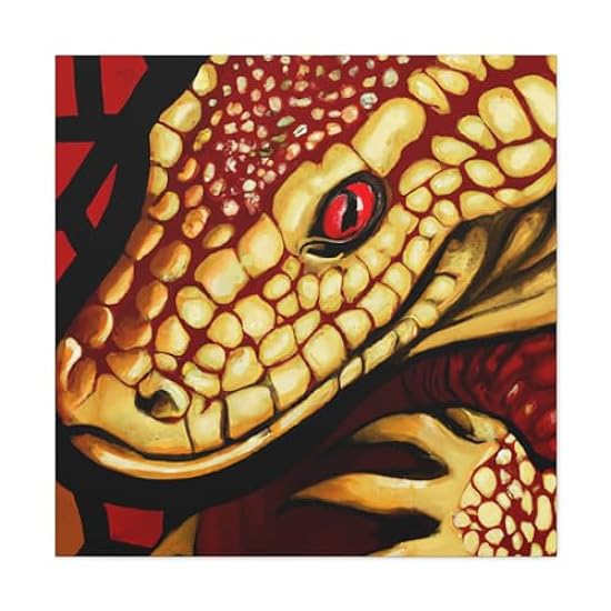 Komodo Dragon Pop Art - Canvas 30″ x 30″ / Premium Gallery Wraps (1.25″) 447335001
