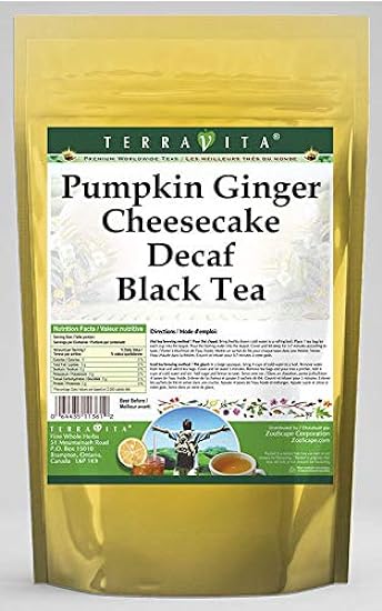 Pumpkin Ginger Cheesecake Decaf Black Tea (50 tea bags,