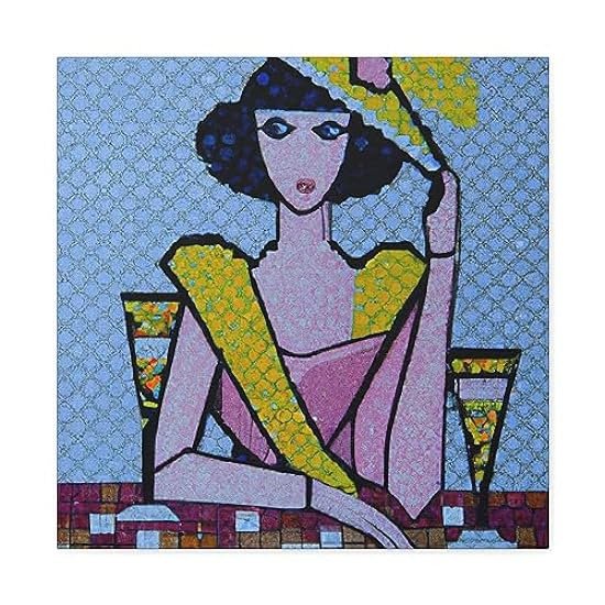 Art Deco Pointillisme - Canvas 20″ x 20″ / Premium Gallery Wraps (1.25″) 993486982