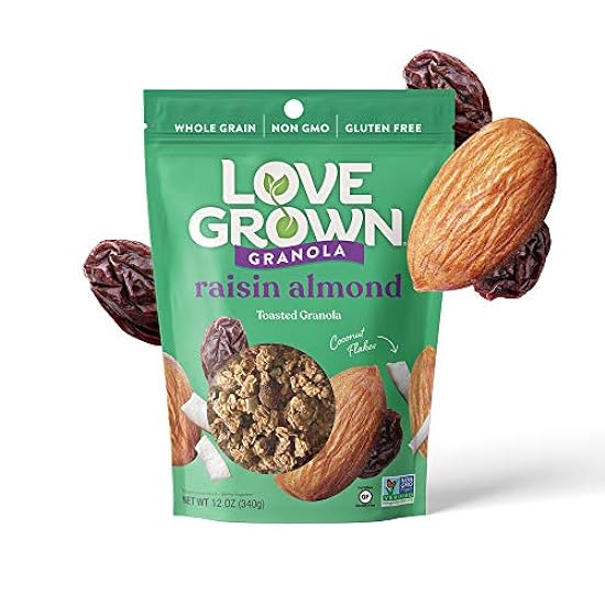 Love Grown Raisin Almond Granola, 12 oz, Pack of 6 5103