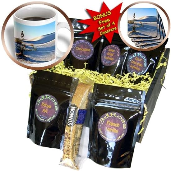 3dRose New Mexico, White Sands NM, Transverse Dunes Yucca -... - Coffee Gift Baskets (cgb_92537_1) 992115709