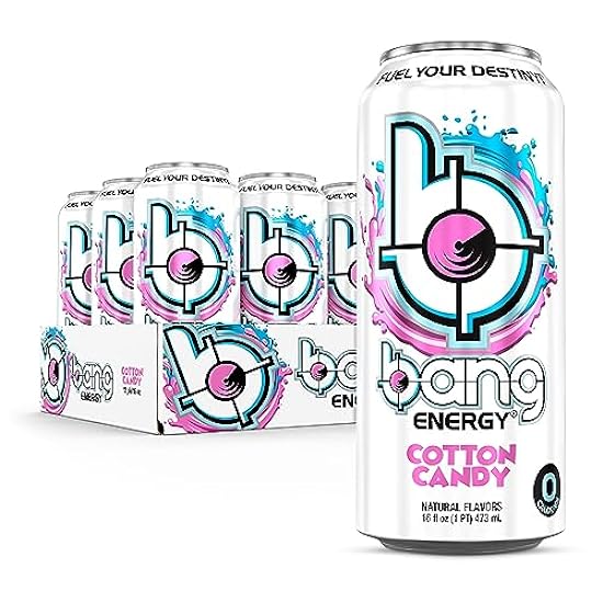 Bang Energy Cotton Candy, Sugar-Free Energy Drink, 16-O