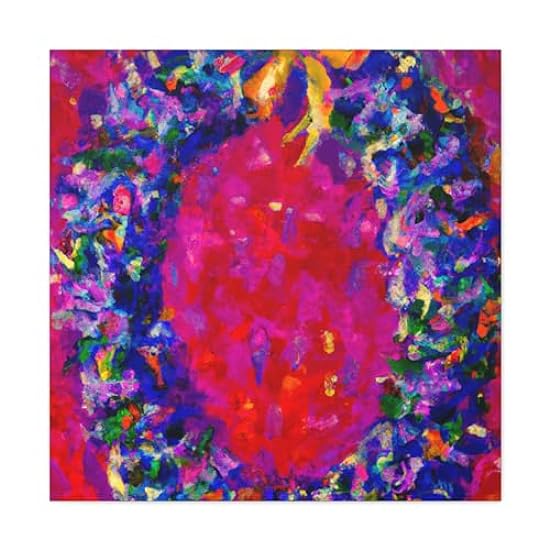 Vibrant Wreath Fauvism - Canvas 16″ x 16″ / 1.25