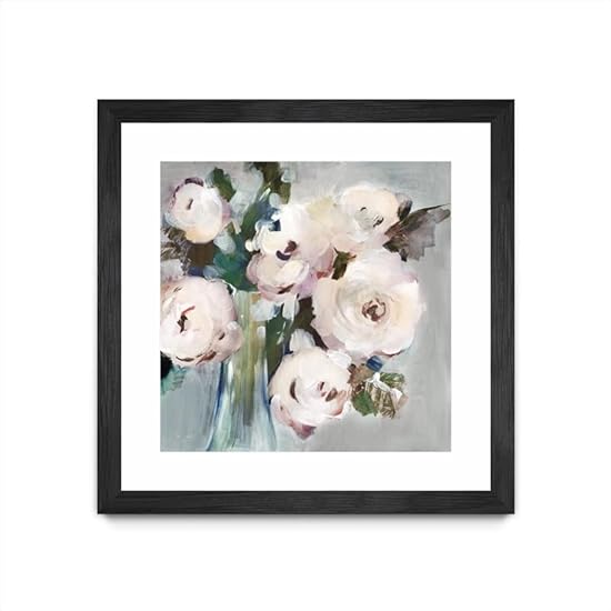 Giant Art 30x30 Pale Pink Bouquet I Matted and Framed i