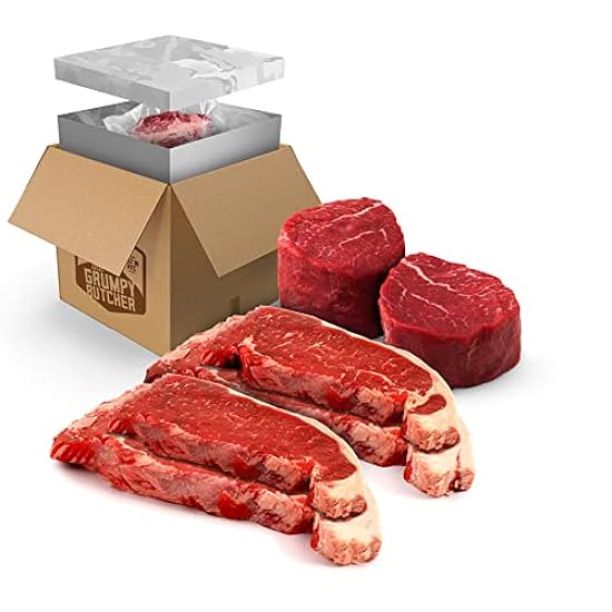 Grumpy Butcher 6 Steaks Sampler Set - 2 Filet Mignon (8